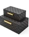 Black Faux Leather Box