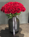 Hand - tied Bouquet of Red Roses