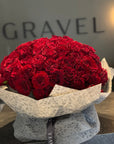Hand - tied Bouquet of Red Roses