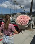Hand - tied Bouquet of Pink Roses