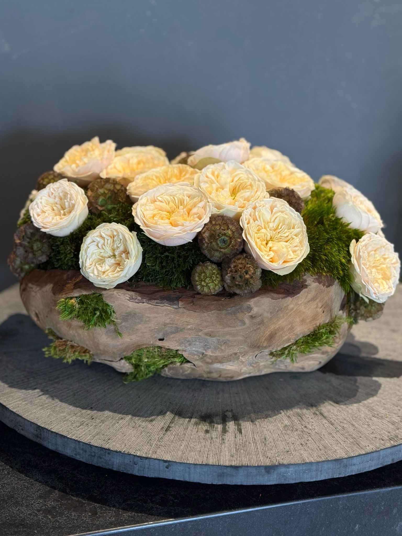 The Garden Rose Wood Log