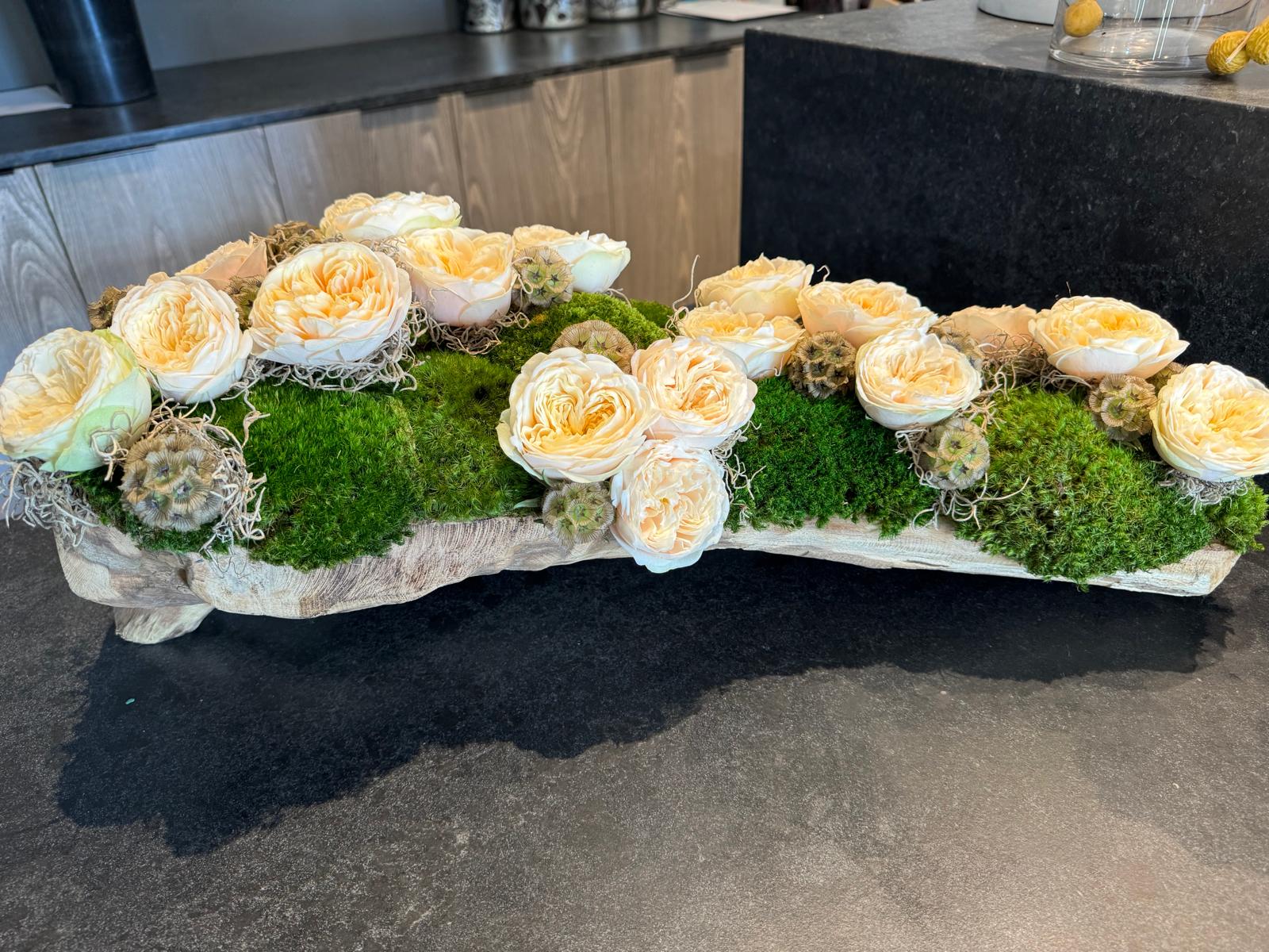 The Garden Rose Wood Log