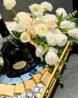 Wedding Gift Basket - Armenian Sini Engagement and Wedding Gift With Cognac, Chocolate, Gift and Flowers