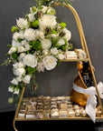 Wedding Gift Basket Sini With Cognac, Flowers, and Chocolates