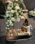 Wedding Gift Basket Sini With Cognac, Flowers, and Chocolates