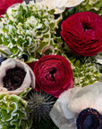 White Flowers, Red Flowers, Pink Flowers, and Green Flowers Floral Arrangement - The Michelle