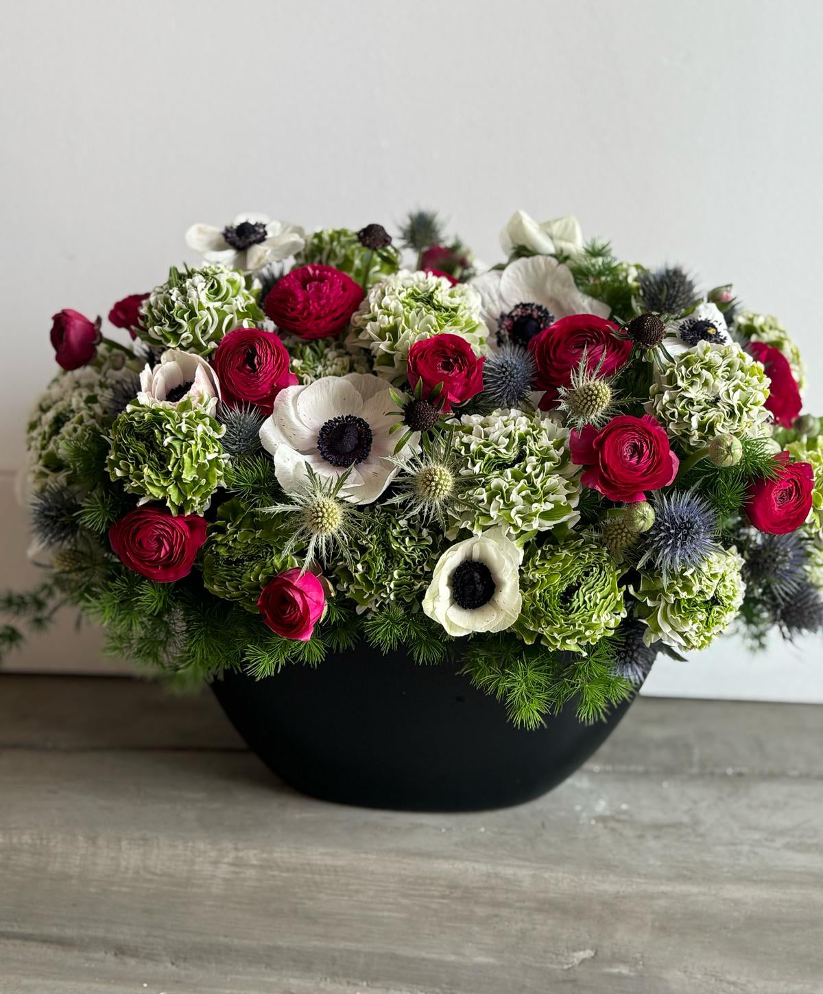 White, Red, Pink and Green Floral Arrangement - The Michelle