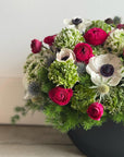 White Flowers, Red Flowers, Pink Flowers, and Green Flowers Floral Arrangement - The Michelle