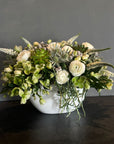 The Luciana - White Ranunculus and Succulents Classic Size