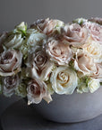 The Emma-White and pink Rose Arrangement