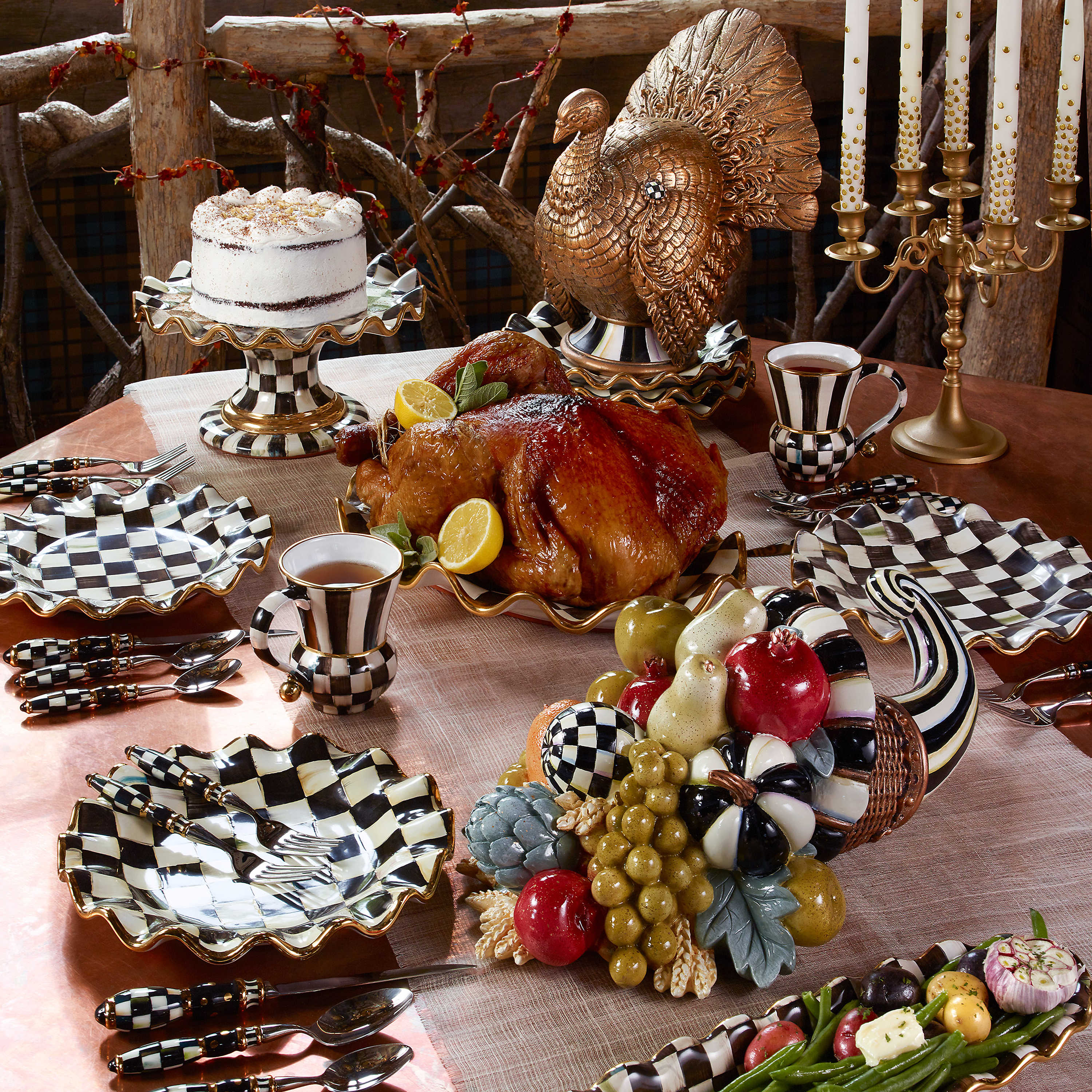 Courtly Ceramic Serving Platter
