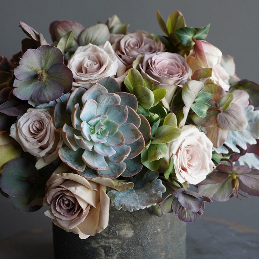 The Ines Succulent and Rose Arrangement — Glendale Florist
