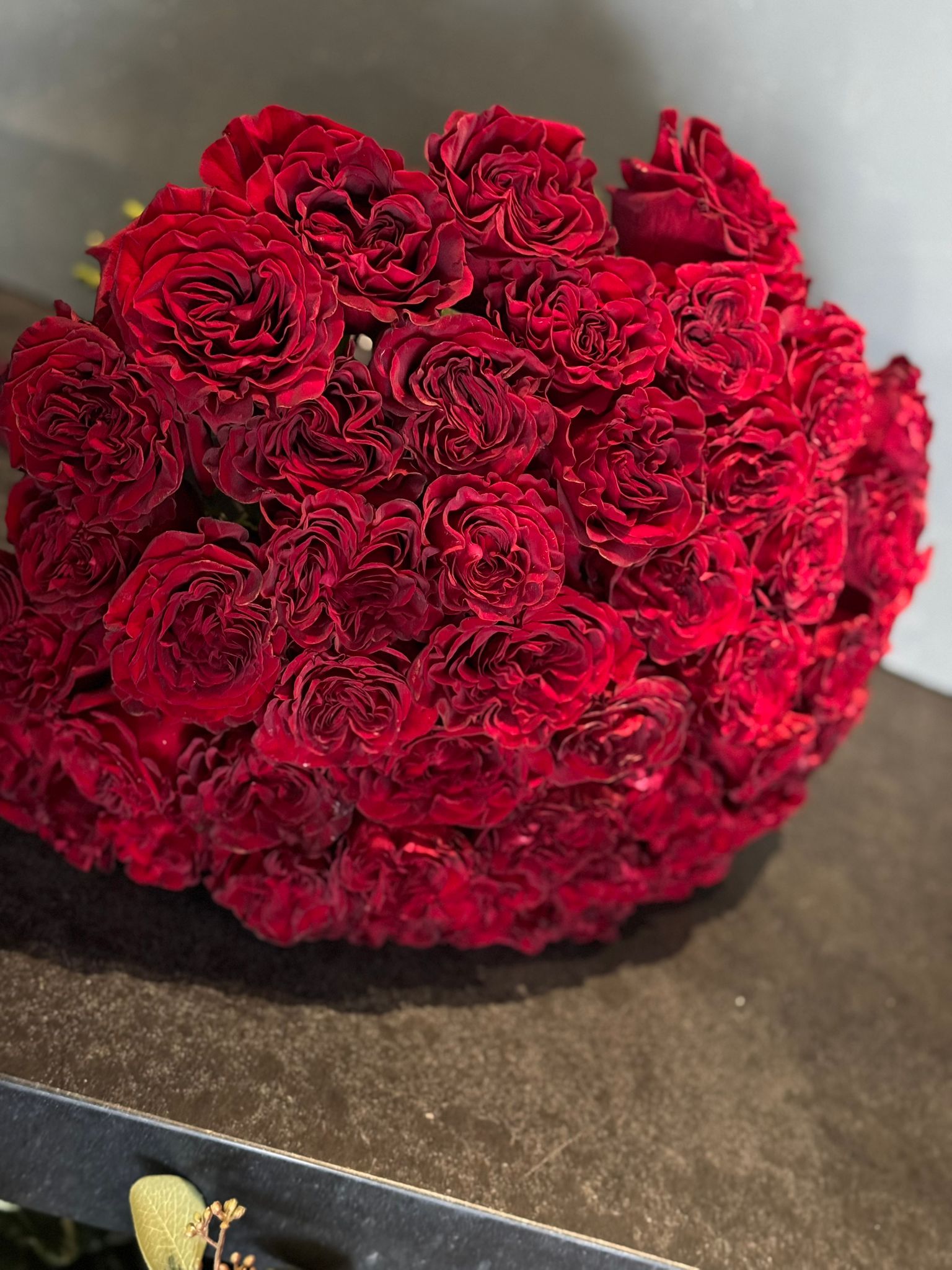 Hand - tied Bouquet of Red Roses