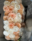 Cream and White Preserved Roses Floral Arrangement