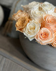 Cream and White Preserved Roses Floral Arrangement