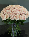 50 Pink Eskimo Roses Valentine's Day Hand Bouquet