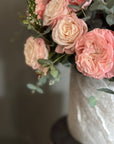 Pink Garden Roses Closeup