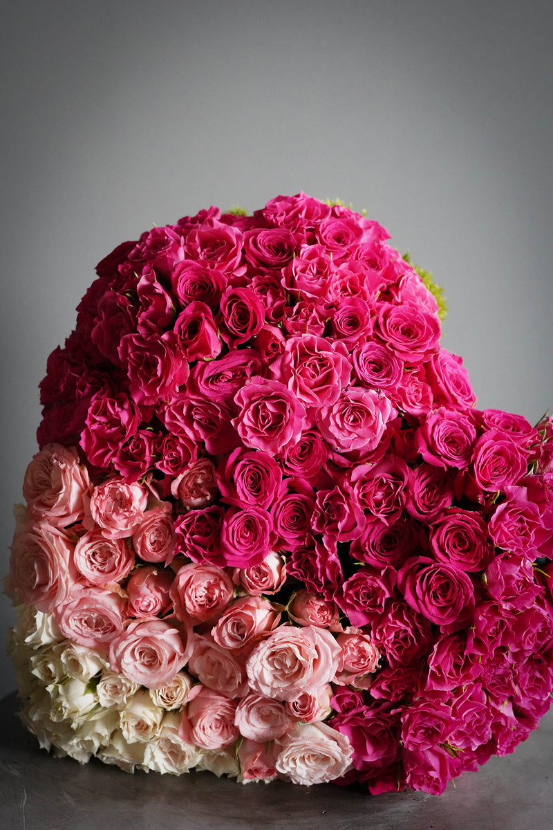 BE MINE Box - Hot Pink, Light Pink, and Pink Roses
