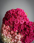 BE MINE Box Pink Roses and Preserved Moss Arragement