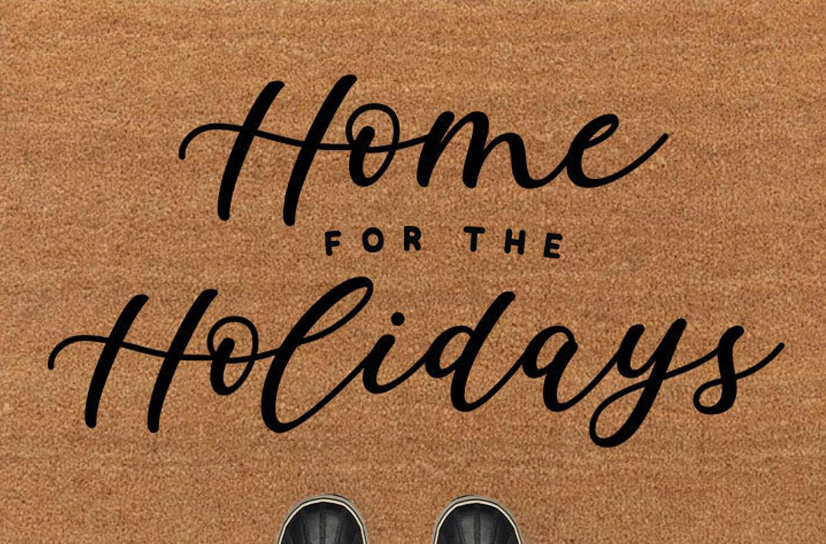 Home for the Holidays Door Mat 36 x 60